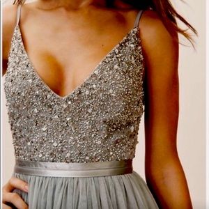 BHLDN dress- NEW in pale blue/silver. Size 14 but fits more of a true size 10/12